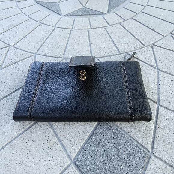 Fossil Emma Pebbled Leather Bi-Fold Wallet Clutch - Picture 5 of 12